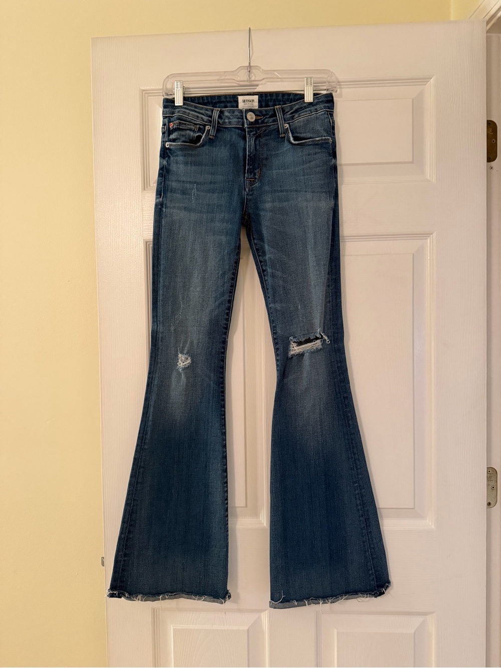 Hudson Mia 5 Pocket Midrise Flare Jeans Color Bead Women’s Size 25